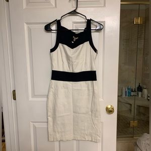 Banana Republic white and navy dress, size 4